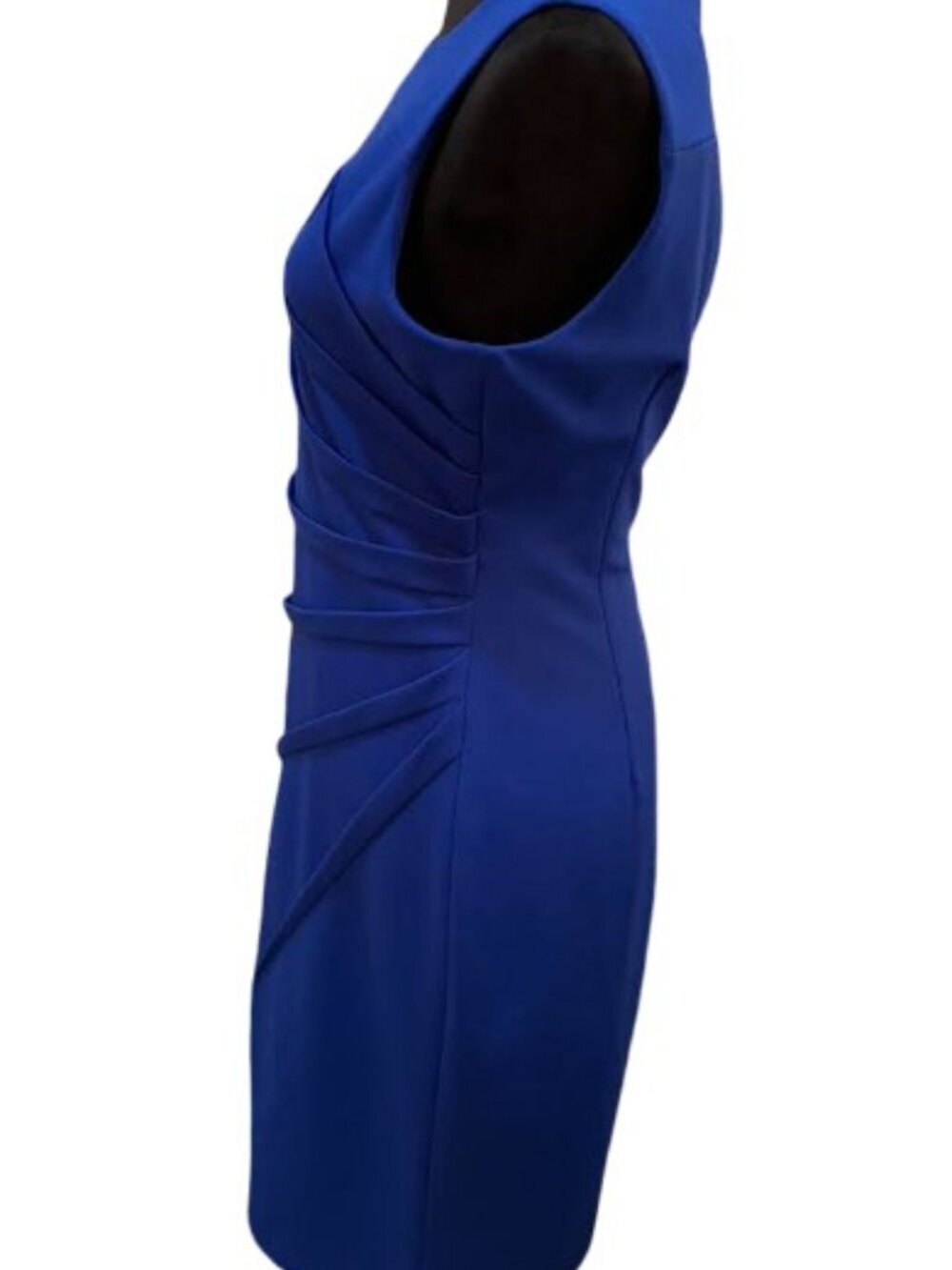 Calvin Klein Starburst Sleeveless Sheath Dress in Royal Blue Size 10 Like New - Picture 5 of 9